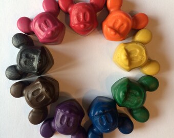 Mickey Mouse crayons - 8 piece set - add letters, numbers, and custom labels!