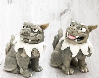Shisa Dog, Shisa Lion, Shisa Sculpture , Shisa Lion Dog, Shisa, Foo Dog Statue, Foo Dog Pair, Fu Dog Statue, Fu Dog, Fu Dog Art Gift for Him