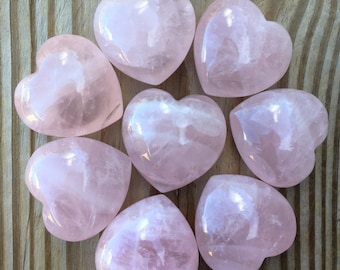 Rose Quartz Heart 45MM with Organza Pouch