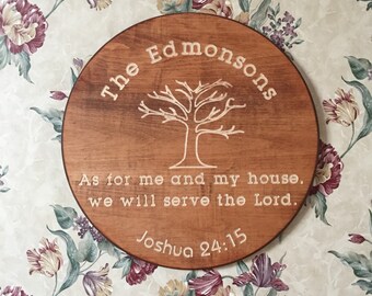 Wedding gift with Joshua quote