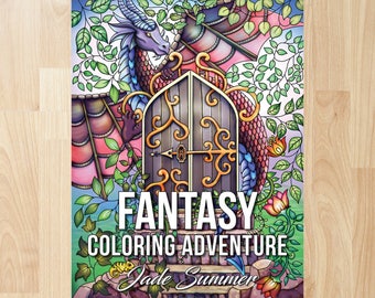 Fantasy Coloring Adventure by Jade Summer (Coloring Books, Coloring Pages, Adult Coloring Books, Adult Coloring Pages)