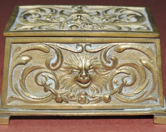 Antique Brass Match Box