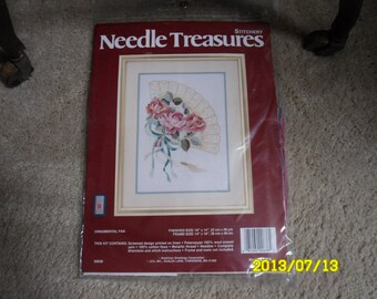 Vintage Needle Treasures "Ornamental Fan" stitchery kit