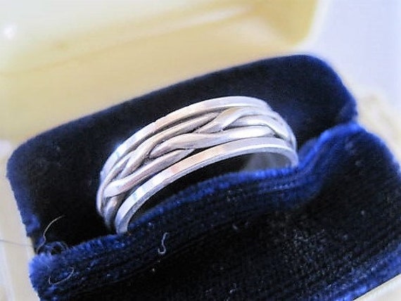 Sterling Silver Band, Size 9.5 Eternity Ring, Spinner Ring Size 9.5, Gift for Man