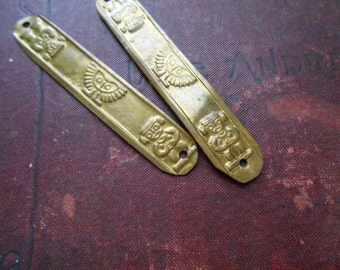 south american souvenir labels connectors vintage brass found objects