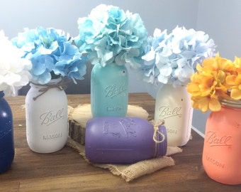 Set of 8 Quart Size Mason jars for Weddings