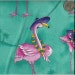Timeless Treasures Quilting Cotton Fabric Flamingos on Turquoise Background 126591 - 1/2 Yard