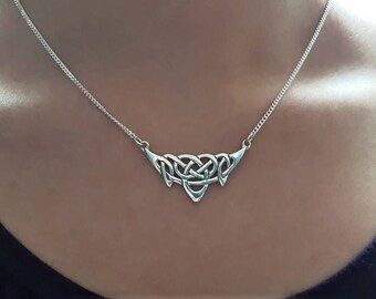 Celtic Knotwork Necklace in Sterling Silver