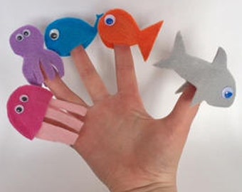 Under the Sea Finger Puppets, Childrens Activity Box, Busy Box, Busy Box Shop, Child, Activity