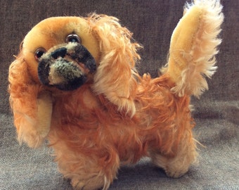 SALE Steiff Pekinese Dog, Peky, 1959-1967, No tags, Swivel Head