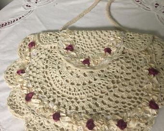 Vintage Handmade doily purse