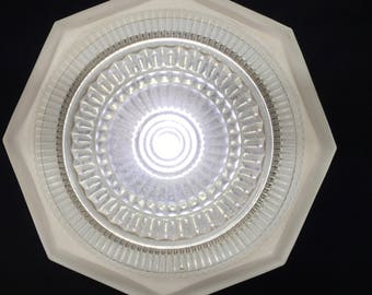 Deco Style Ceiling Glass Light Shade Octagon