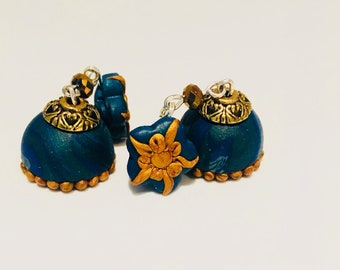 Polymer clay jhumki