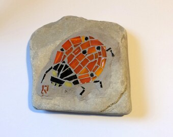 Mosaic On Stone Ladybug-17-11-7-75