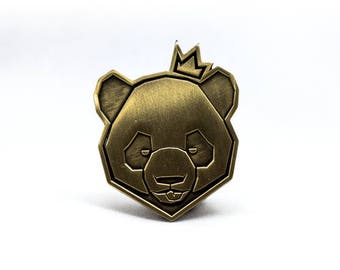 Pindabear: Antique Brone Edition enamel pin