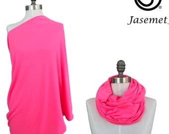 Nursing Cover Scarf, Breastfeeding Scarf, Nursing Scarf, Infinity Scarf, Breastfeeding Cover, Hot Pink, Nursing Poncho
