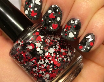 LIMITED STOCK Love Mice ~ 15 mL Full size bottle ~ Indie Handmade Nail Polish 5-Free Glitter Lacquer