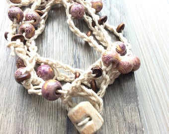 Hemp Crochet Necklace