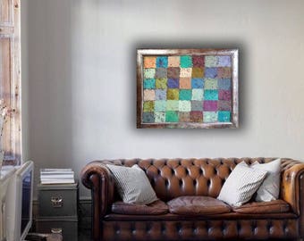 Original MENDOZA Cubist Abstract modern contemporary painting art