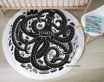 Playmat Round playmat Baby playmat Baby mat Baby shower playmat Play mat Baby play mat Baby activity mat Baby shower gift Road playmat Mat
