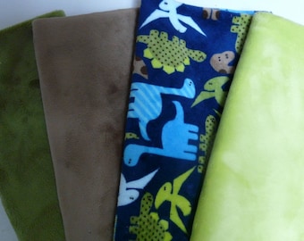 set of 4 dinosaur 50cmx56cm velvet minky fabrics