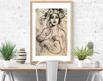 The future is female bohemian mother print