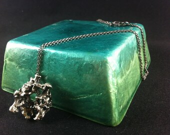Oxidized abstract necklace