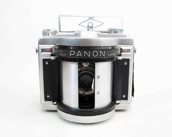 Vintage Panon 140 Degree Wide Angle Camera w/ 5cm F/2.8. Made in Japan. Circa 1950's.