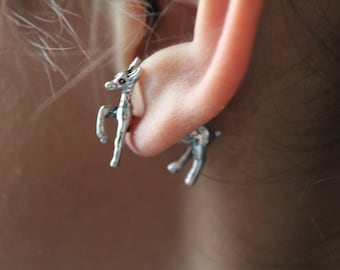 3D push back deer earring