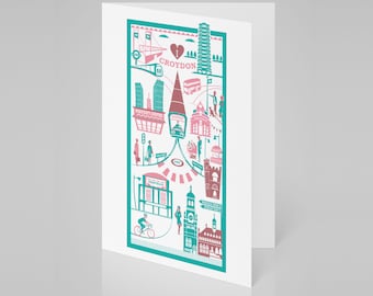 Croydon Card | London card | Croydon print | London illustration | Croydon art | Housewarming card | CR0 art print