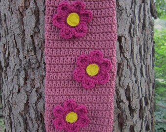 Plastic Bag Holder - Country Rose with Dark Pink Flowers, Walmart Bag Cozie by Charlene, ON SALE, Country Kitchen Accessory, Decor for Home