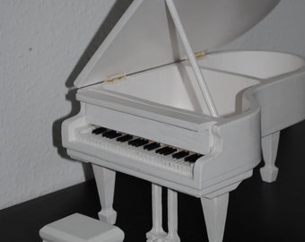 Grand piano - piano - wood piano - wooden piano - toy piano - miniature piano - dollhouse piano - handmade piano