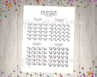 Cuss Word Phrase Planner Stickers / Snarky Stickers / Script Planner Stickers/ Printable Planner Stickers/ PDF/ JPEG/ Cut Files
