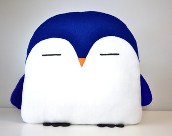 New! Plumm of Penguin Pillow Blue Kawaii Handmade < 3