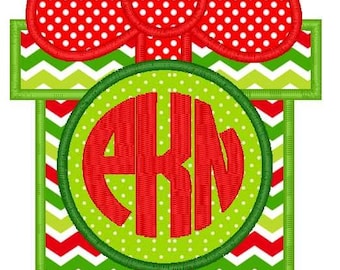 Gift Present Monogram Applique Design