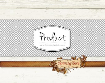 Soap packaging - Printable soap labels - 2.5 x 11 inch - Modern monochrome geometric print Soap label design