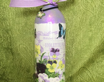Altered wine bottle.