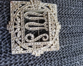 Vintage Marcasite brooch set 1930-40s VVS art deco
