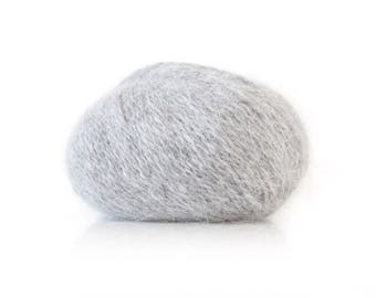 Angora-wool yarn "Cœur d'Angora" (Fonty) in gray