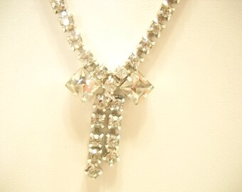 Vintage 15" RHINESTONE CHOKER NECKLACE (2485)