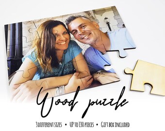 Personalized Wooden Puzzle from your Photo, Wedding Gift, Gift for Birthday, Custom Jigsaw Puzzle, Personalized Puzzle, Photo Puzzle