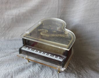 Lucite Musical Grand Piano Cigarette Holder
