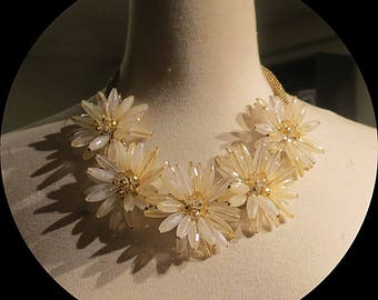 Flower Cluster Vintage Necklace # 041