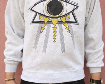 All Seeing Eye Crew Neck Sacred Geometry Sweater