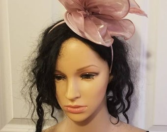 Pale Pink/blush Silk Wedding Fascinator Wedding guest rehearsal dinner Silk Fascinator Kentucky Derby tea party ascot Melbourne mother's day