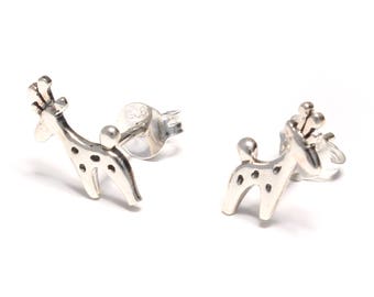 Giraffe earrings 925 sterling silver