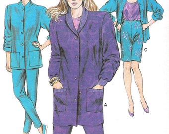 Vintage 1980s Uncut Sewing Pattern...LADIES JACKET and Tights... Kwik Sew Pattern 1568... Misses' Sizes Xs S M L, Vintage 1980s
