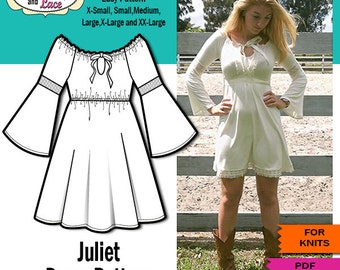 Juliet Bell Sleeve Dress PDF SEWING PATTERN