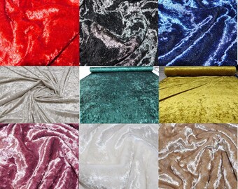Premium Crushed Velour Velvet Upholstery,Sofa,Furniture,Curtain,Blinds Fabric ,Cushions, Dresses