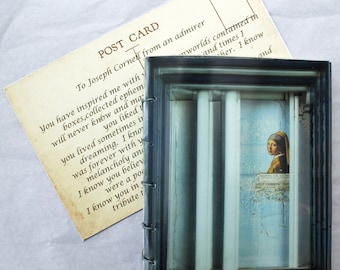Joseph Cornell, handmade book, artist book, coptic stitched book, artist's gift, hand bound book, book gift, art gift, Book Art, book gift
